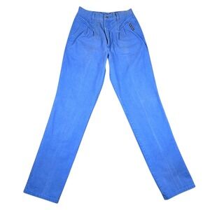 Vtg Rocky Mountain Rockies Blue High Waist Denim Jeans Sz 33/15 USA Western